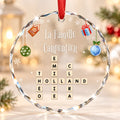 Personalized Crystal Ornament Crossword Display