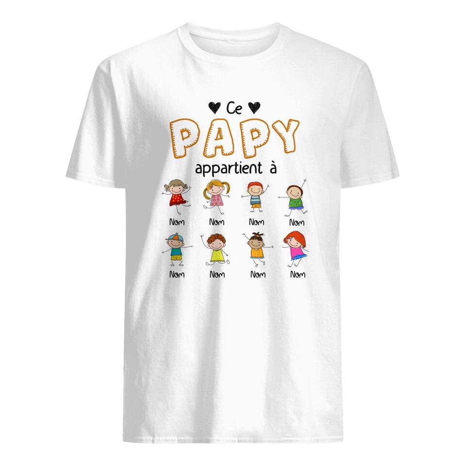 ce papapapy appartient a personnalisable t shirt pour papapapy