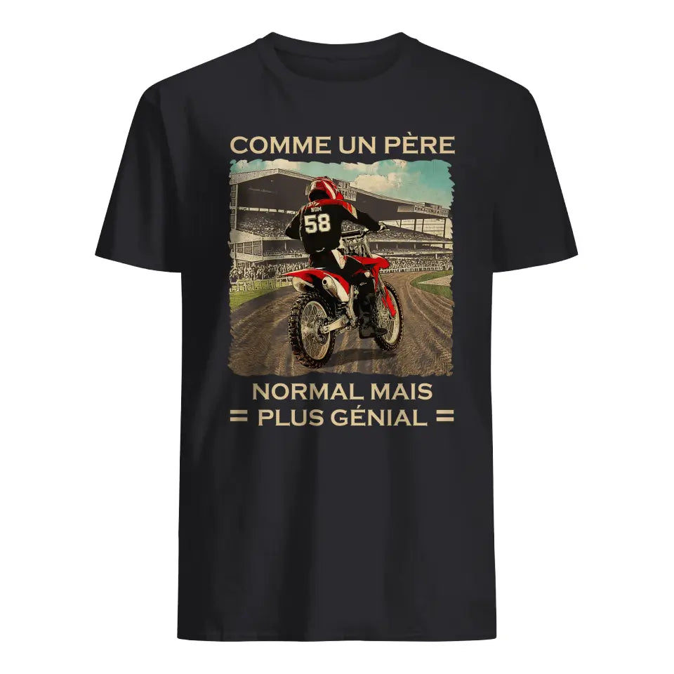 comme un pere normal mais plus genial personnalisable t shirt masculin pour papa