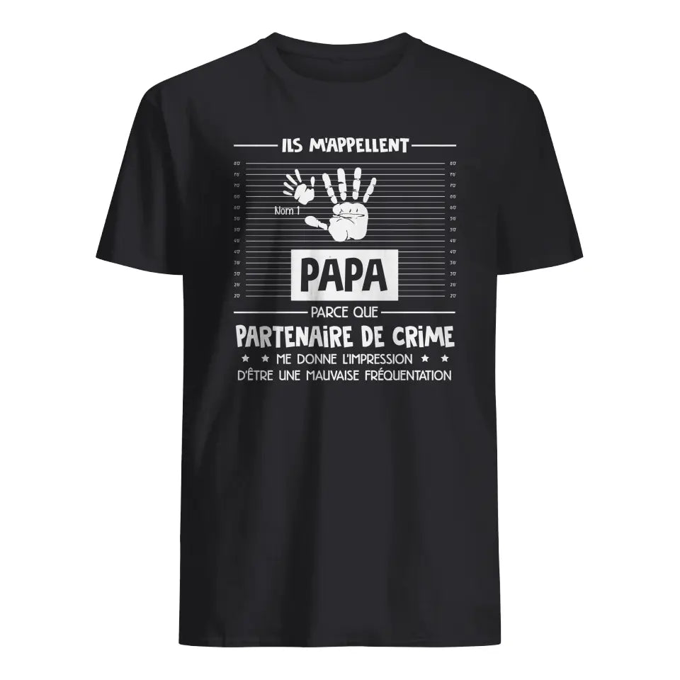 complice de crime personnalisable t shirt unisexe pour la famille 1