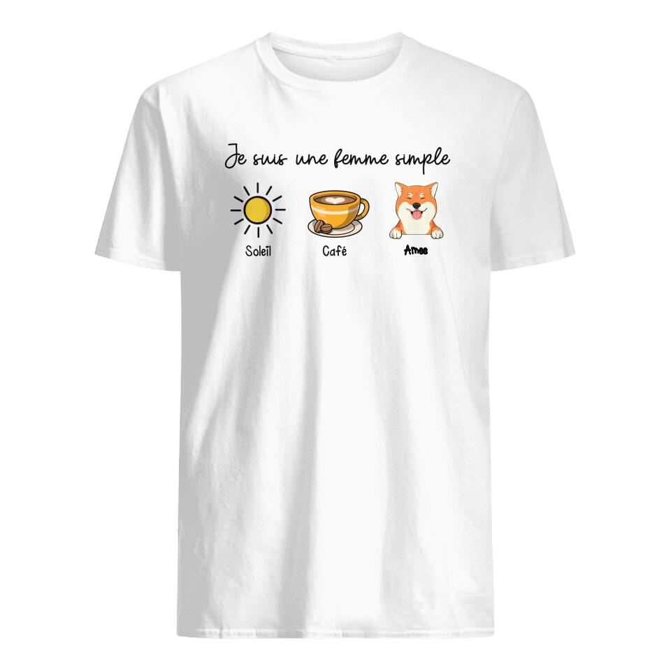 je suis une femme simple personnalisable t shirt unisexe pour femme