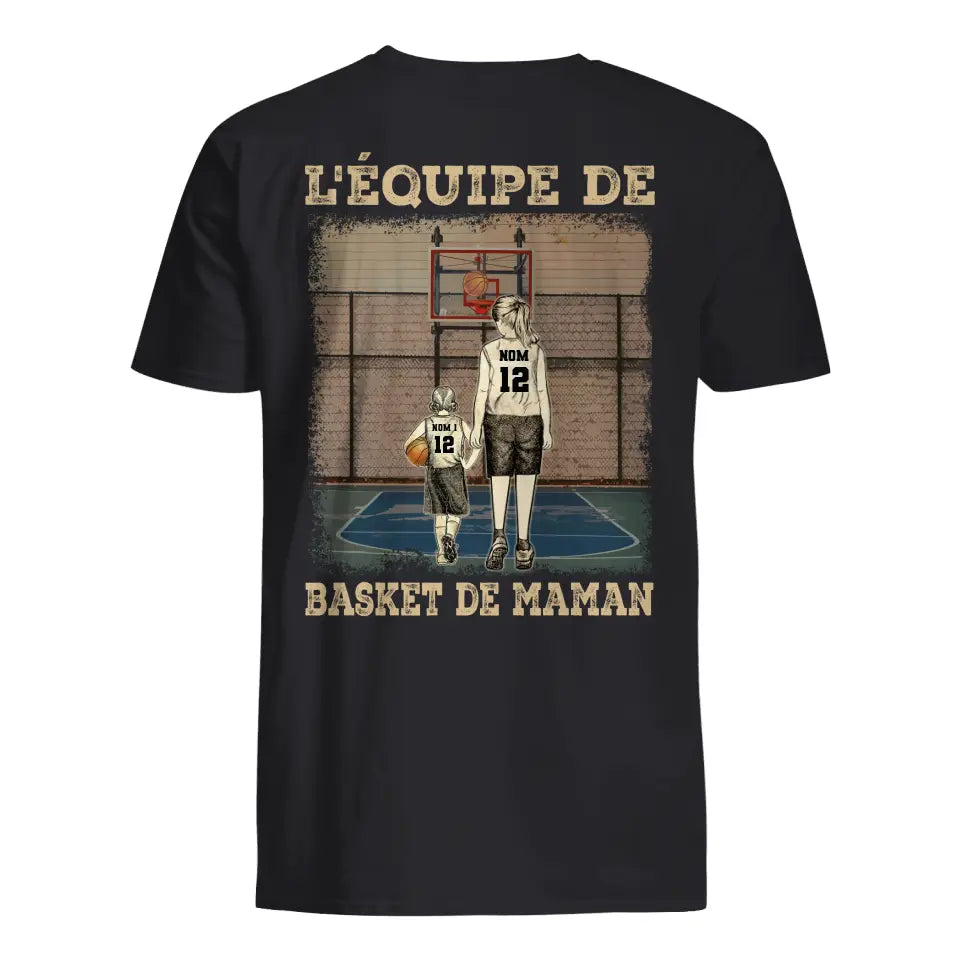 lequipe de basket de maman personnalisable t shirt pour mere