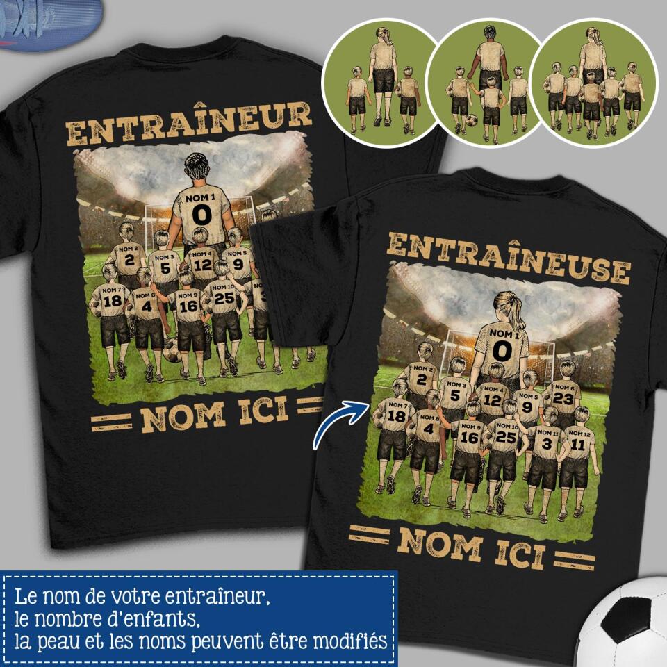 lequipe de football de entraineur et entraineuse personnalisable t shirt pour entraineur et entraineuse