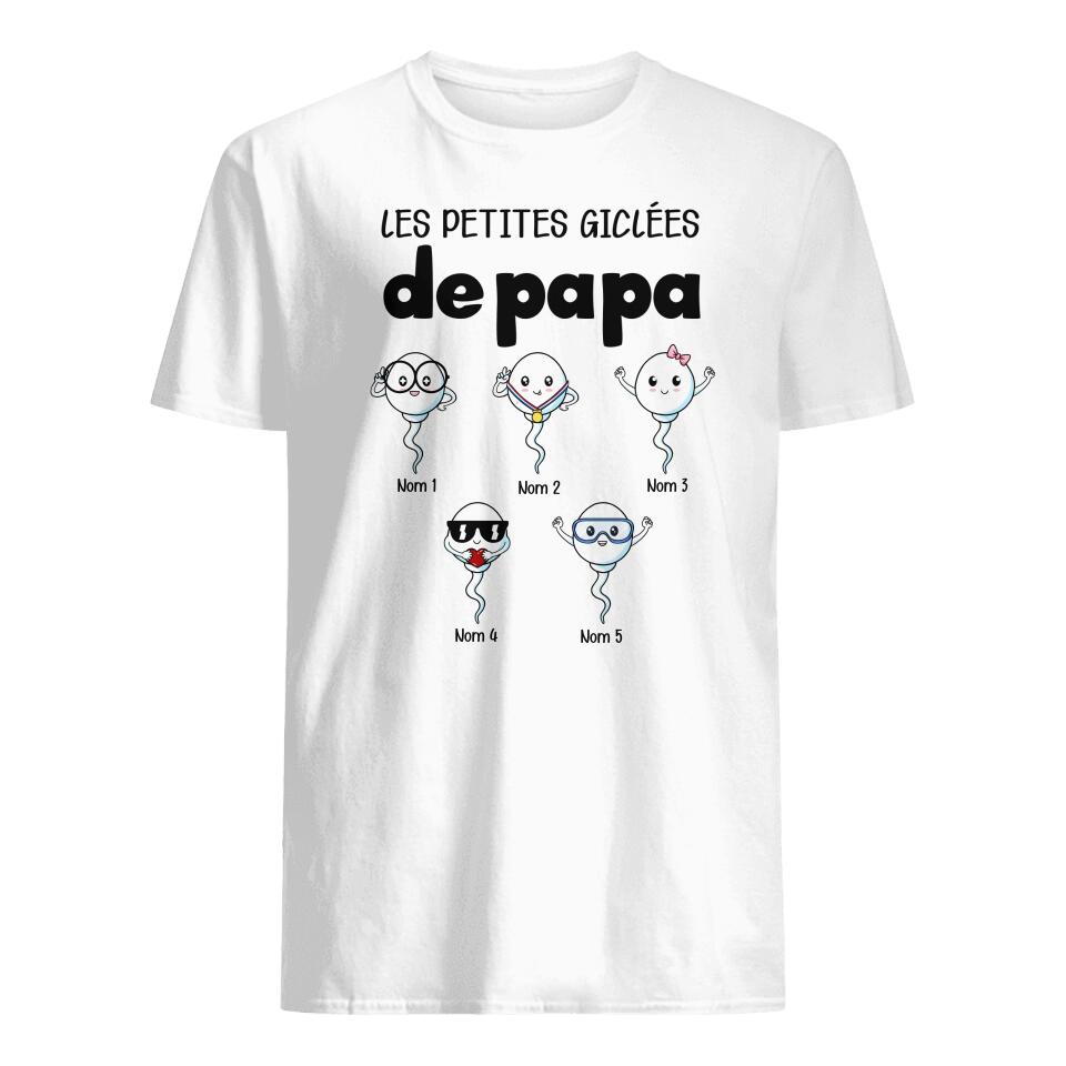 les petites giclees de papa personnalisable unisex t shirt pour papa