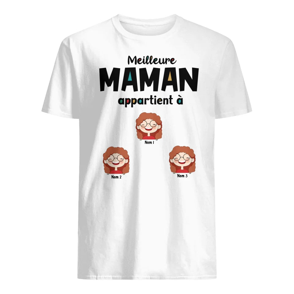 meilleure maman mamie personnalisable t shirt unisexe pour maman mamie