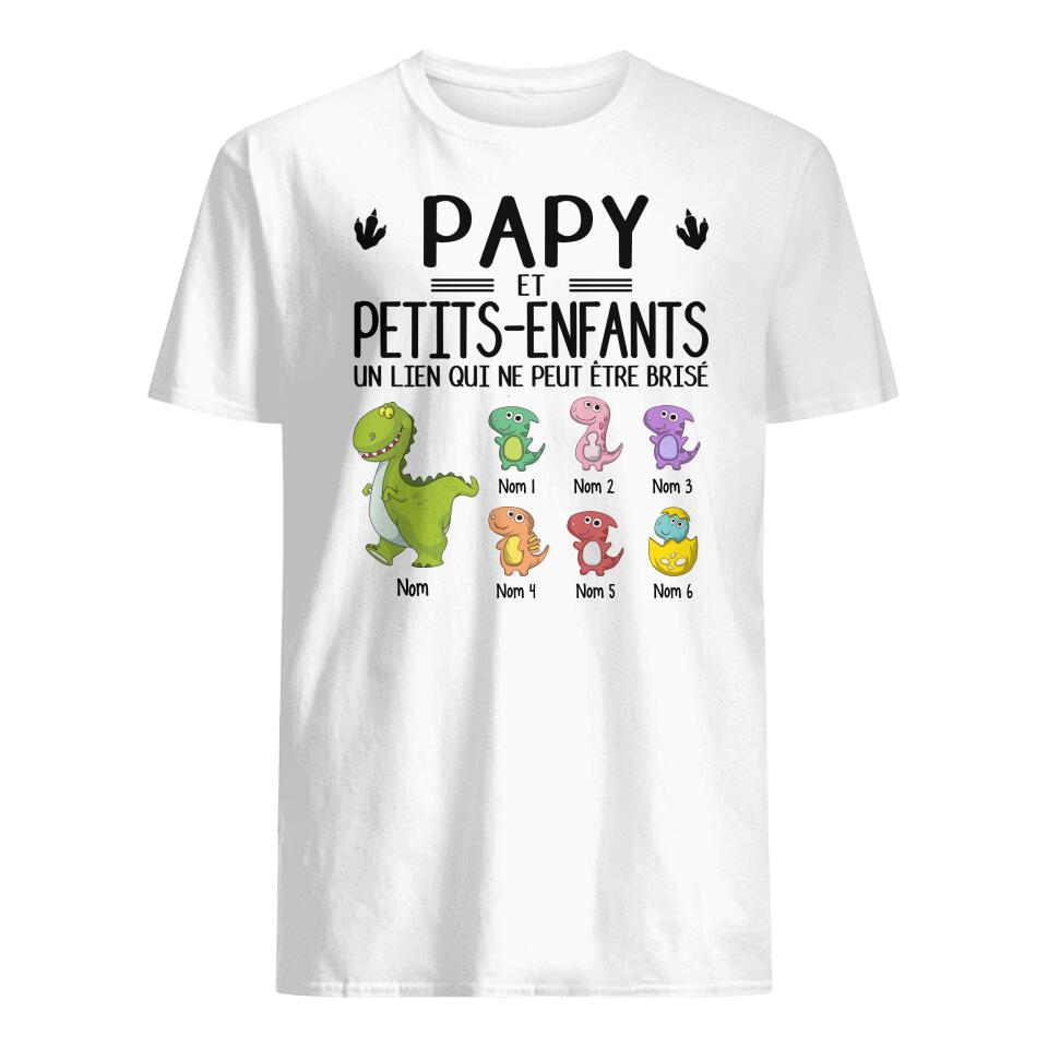 papy et petits enfants un lien qui ne peut etre brise personnalisable t shirt homme pour papy