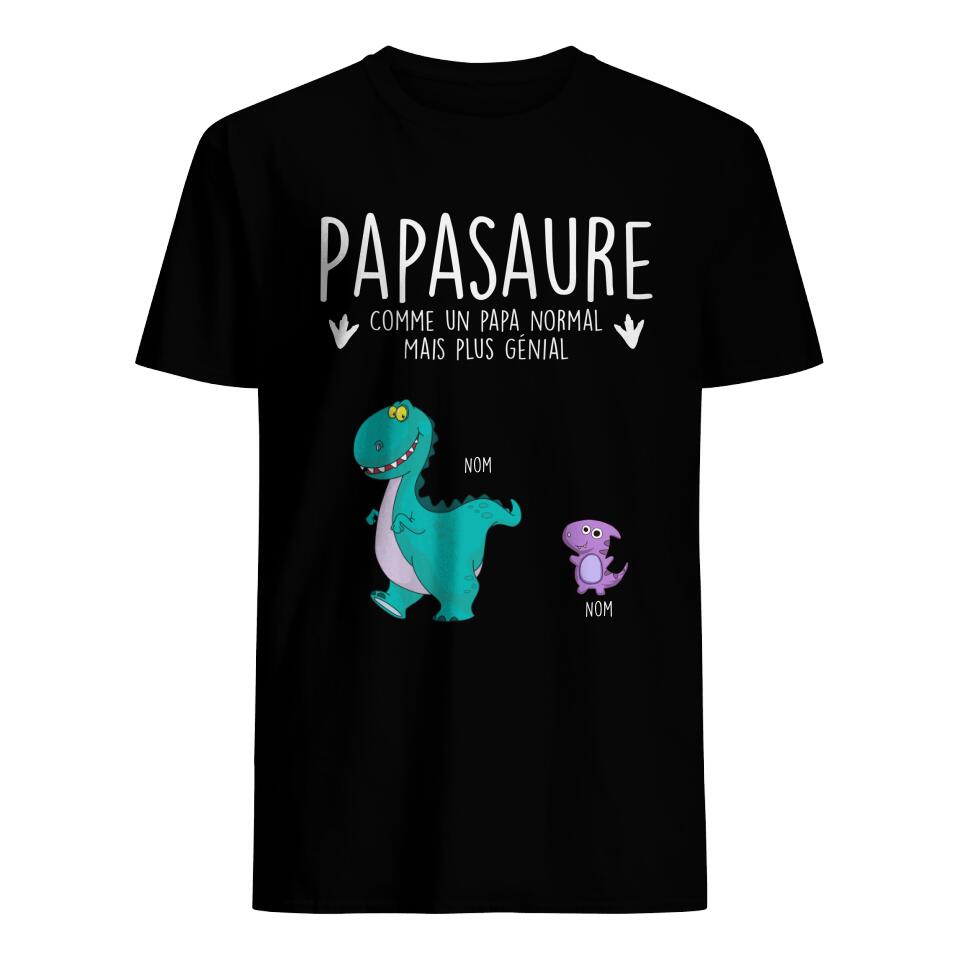 personnalisable t shirt pour hommes pour papa papasaure 1