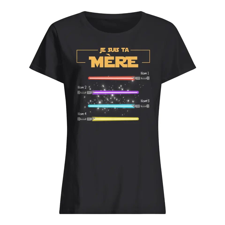 t shirt personnalise pour maman cadeau personnalise pour sa mere je suis ta mere lightsaber