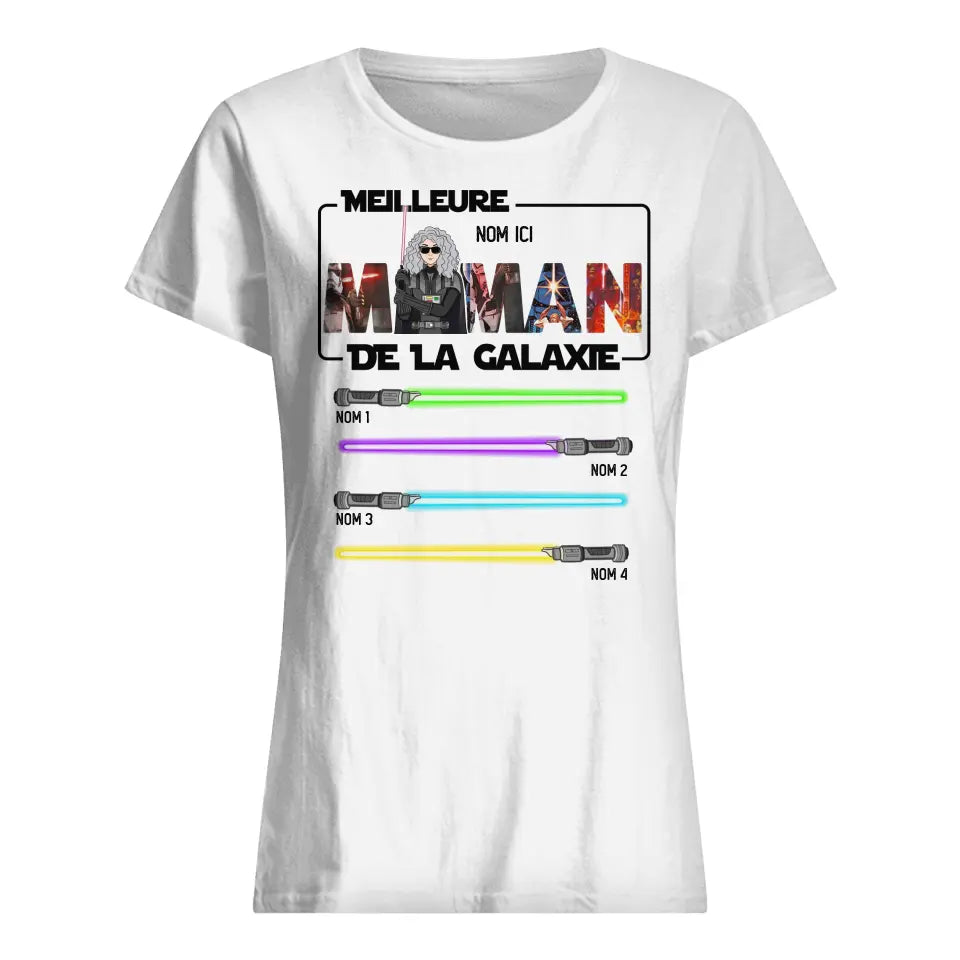 t shirt personnalise pour maman cadeau personnalise pour sa mere meilleure maman de la galaxie