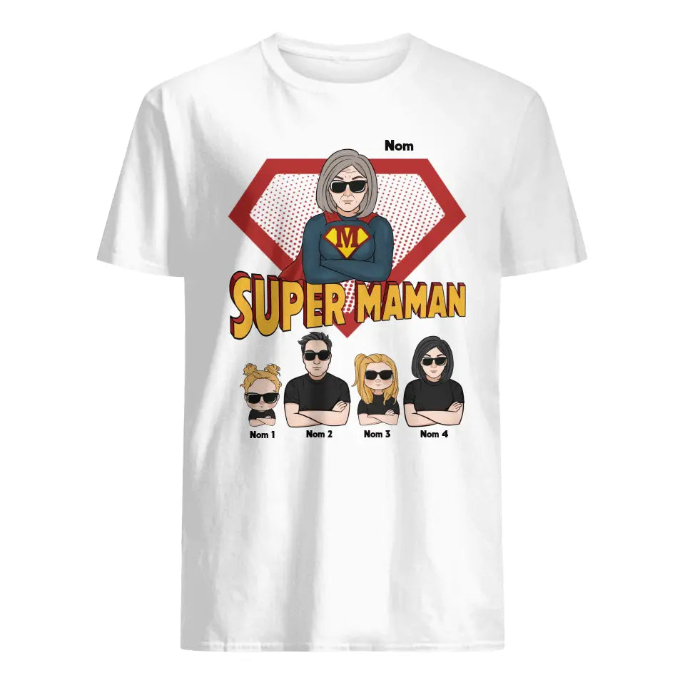 t shirt personnalise pour maman super maman