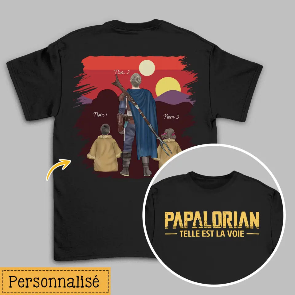 t shirt personnalise pour papa cadeau personnalise pour pere papalorian telle est la voie