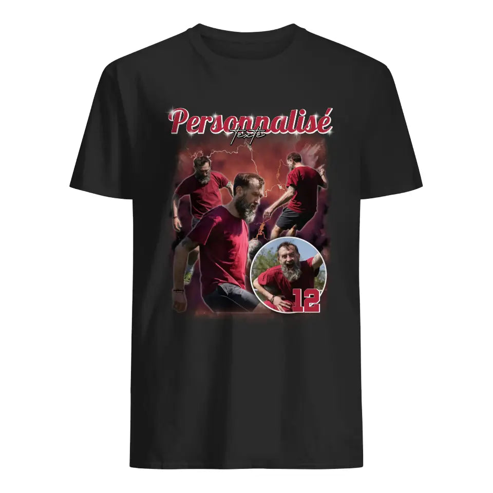 t shirt personnalise pour papa football bootleg tee 1