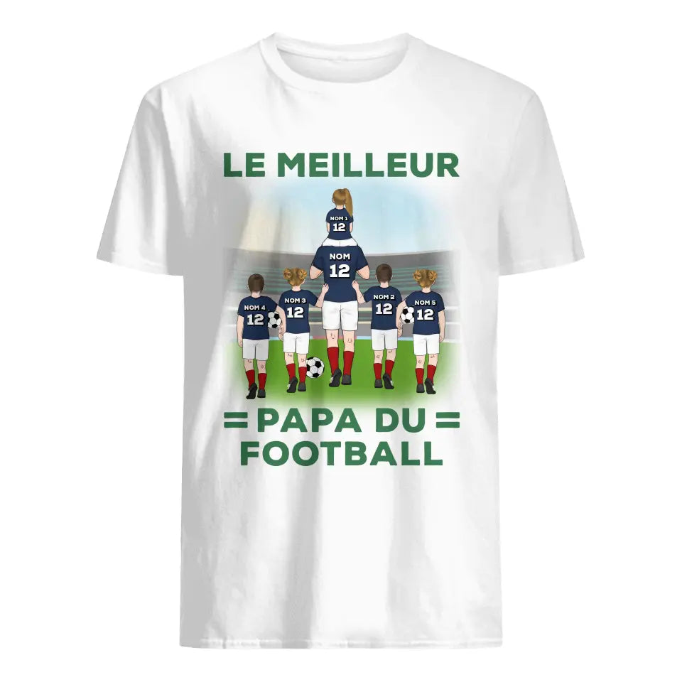 t shirt personnalise pour papa le meilleur papa du football