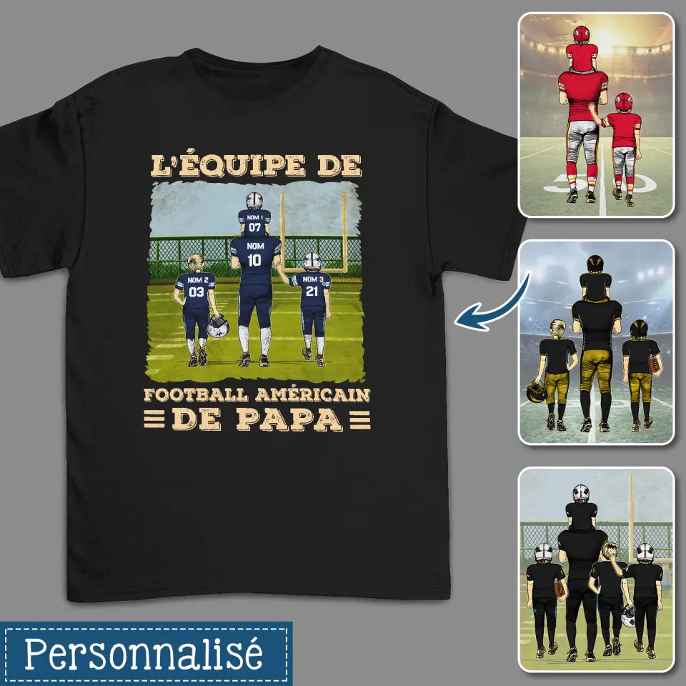 t shirt personnalise pour papa lequipe de football americain de papa couleur