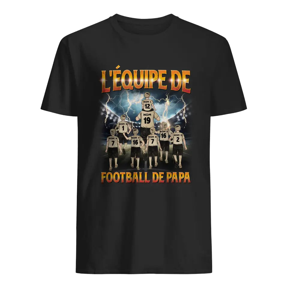 t shirt personnalise pour papa lequipe de football de papa bootleg