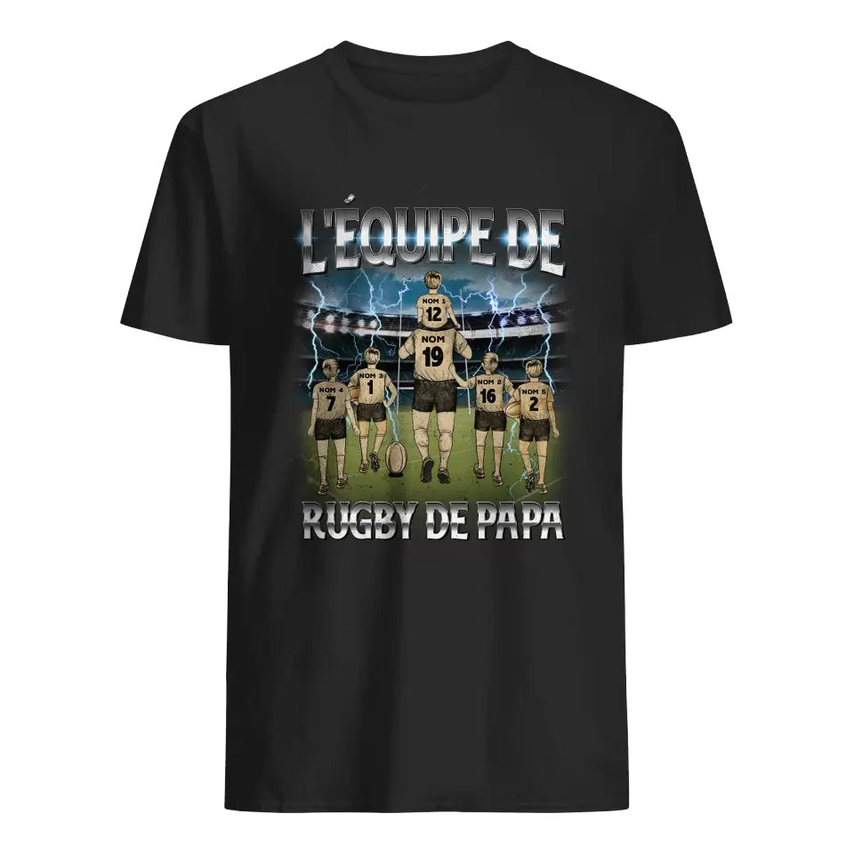 t shirt personnalise pour papa lequipe de rugby de papa bootleg