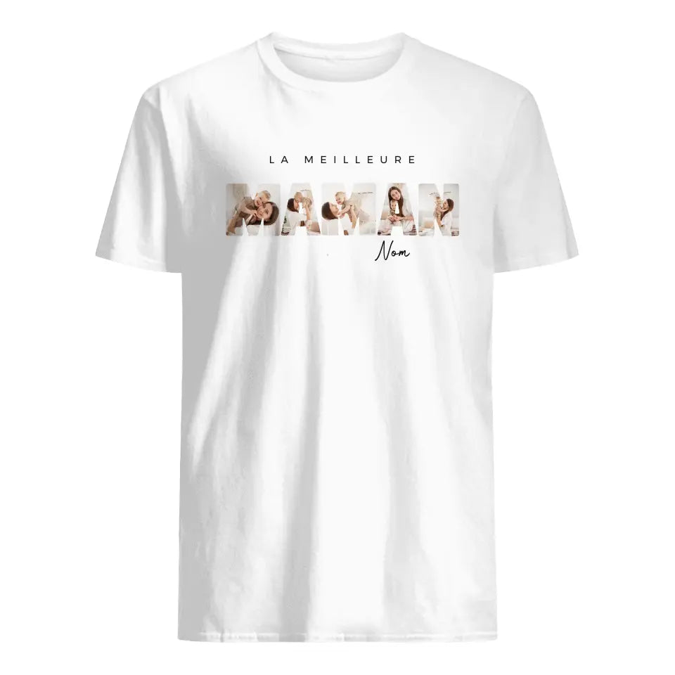 t shirt photo personnalise pour maman la meilleure maman