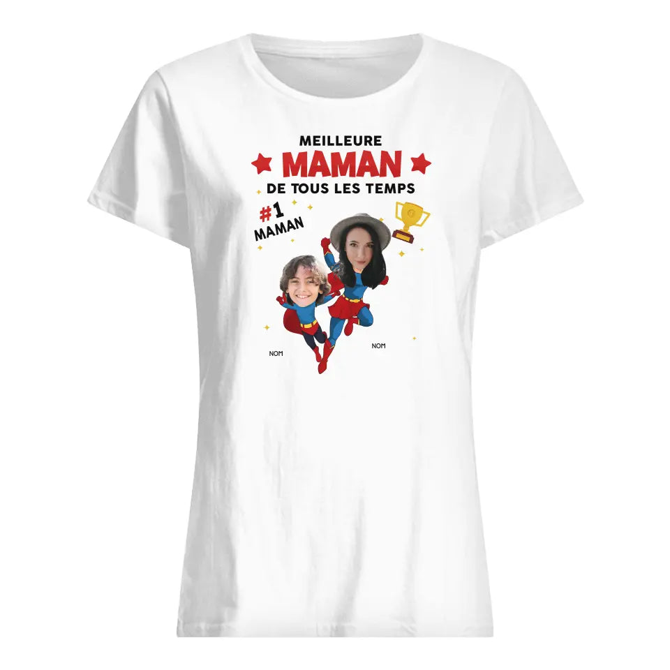 t shirt photo personnalise pour maman meilleure maman de tous les temps