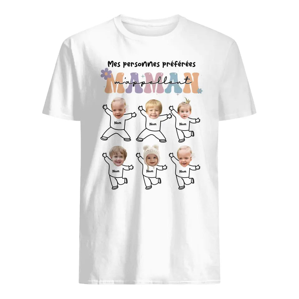 t shirt photo personnalise pour maman mes personnes preferees mappellent maman mamie