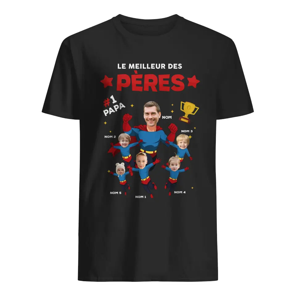 t shirt photo personnalise pour papa la meilleur des peres super papa