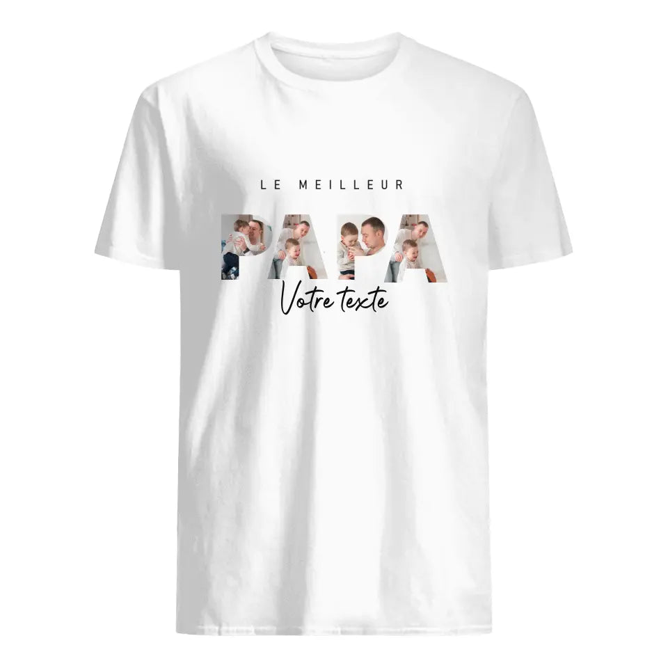 t shirt photo personnalise pour papa le meilleur papa