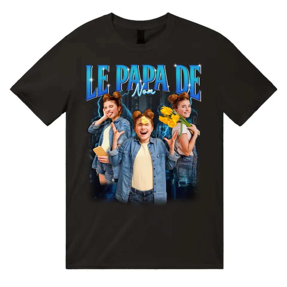 t shirt photo personnalise pour papa le papa de