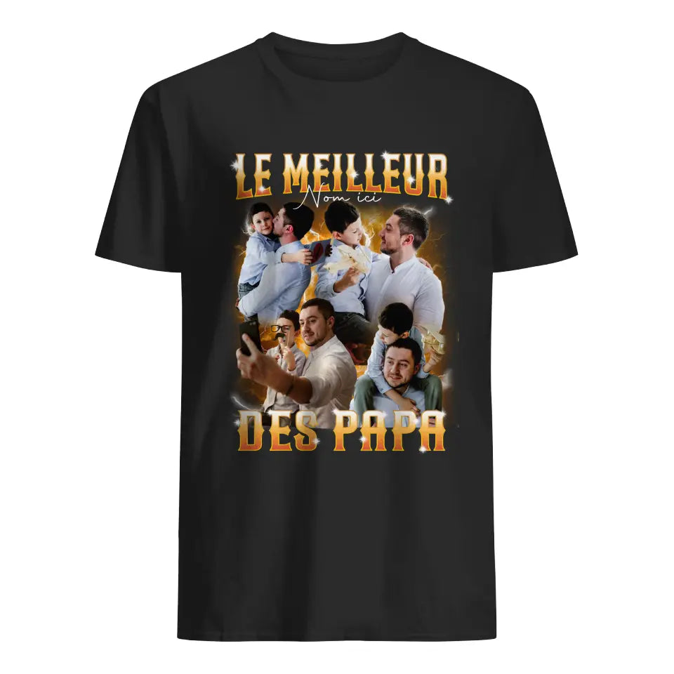 t shirt photo personnalise pour papa meilleur papa du monde copy copy