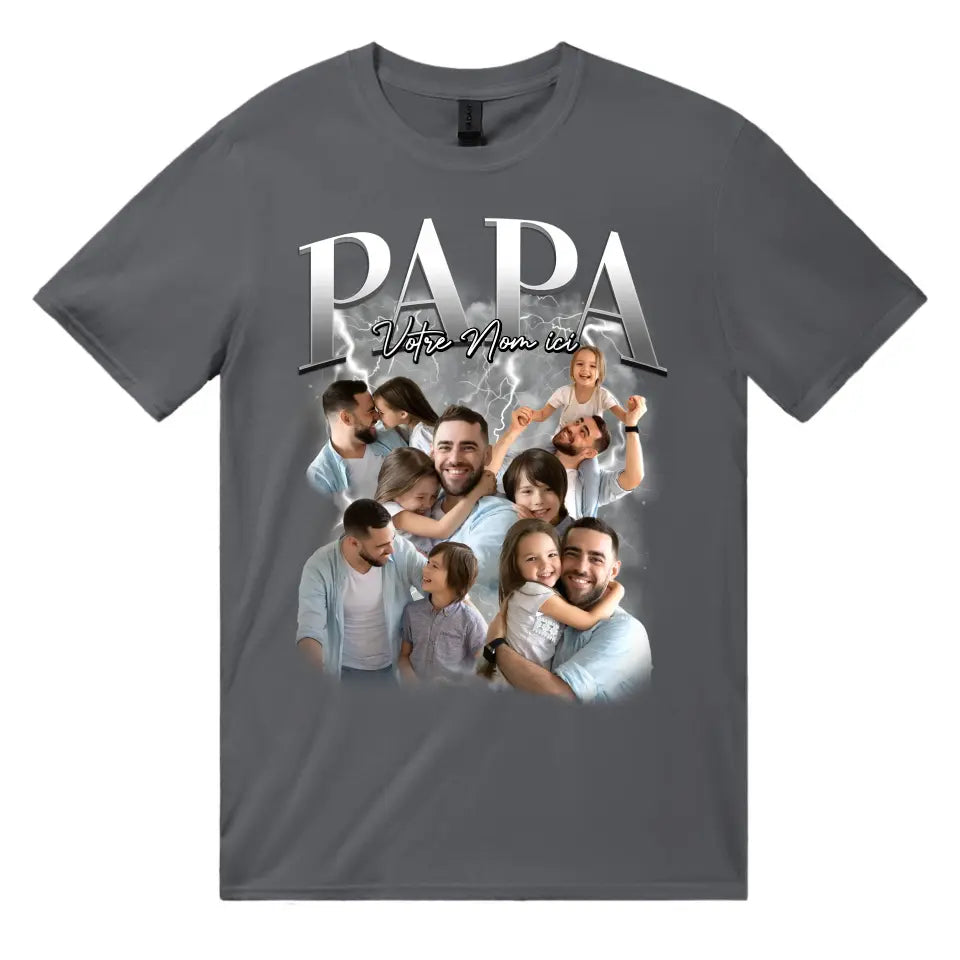 t shirt photo personnalise pour papa mon papa