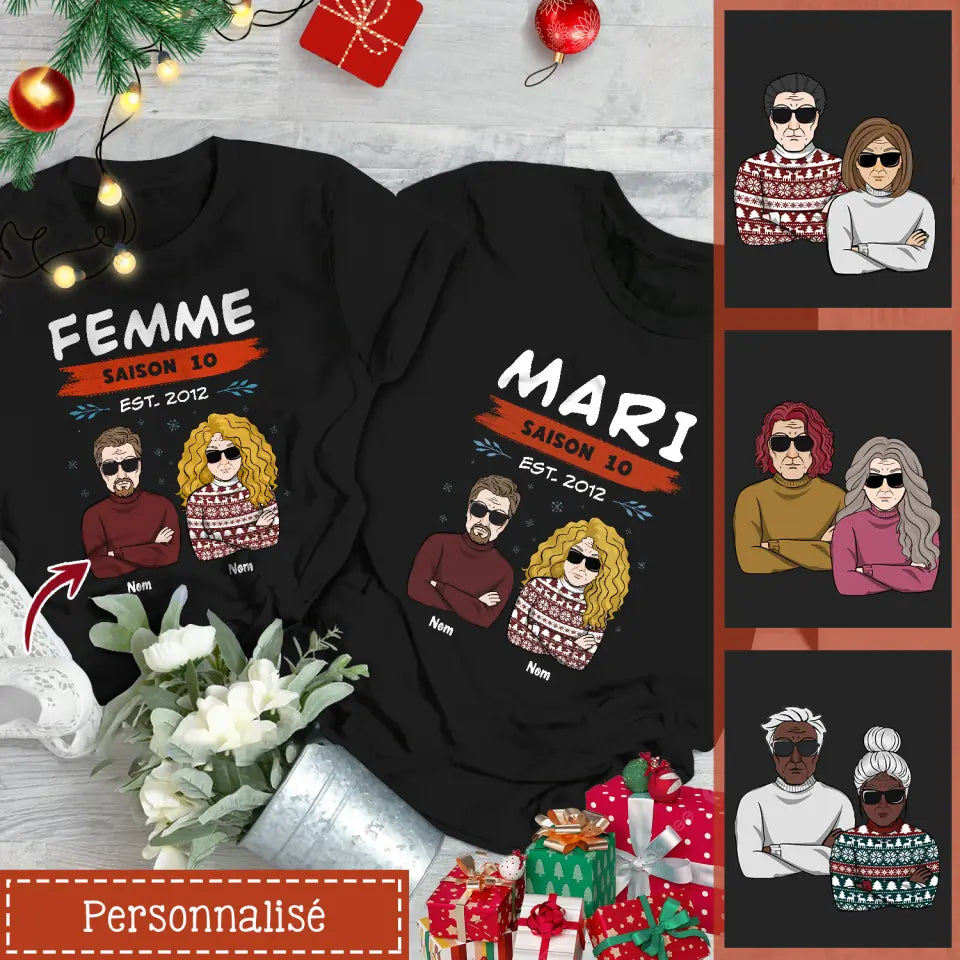 tshirt personnalise pour femme mari cadeau personnalise pour femme mari mari femme saison