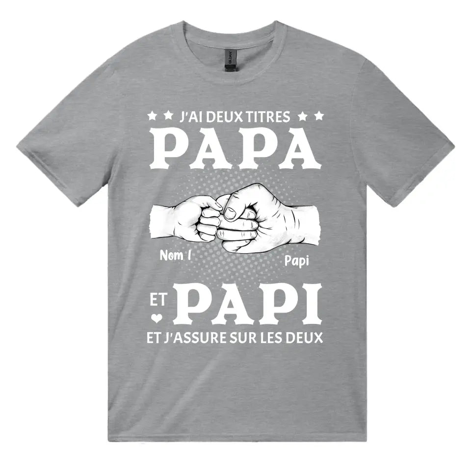 tshirt personnalise pour nouveau papa cadeau personnalise pour nouveau papa jai deux titres