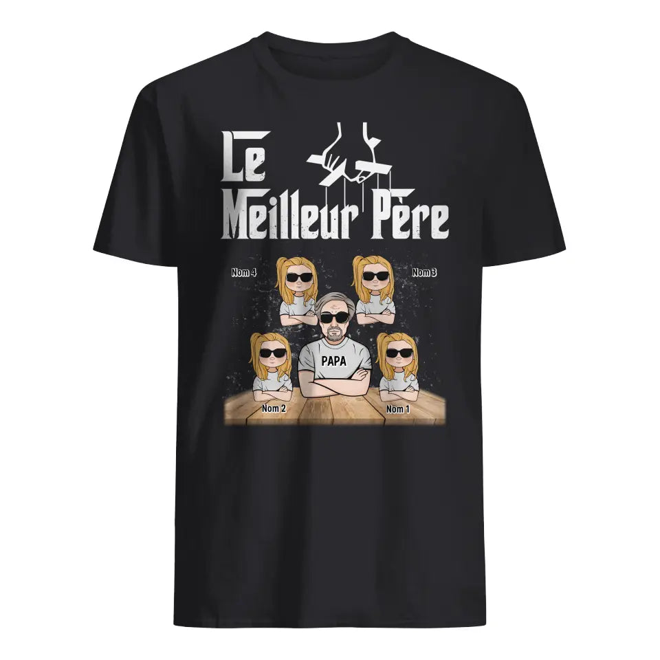 tshirt personnalise pour papa cadeau personnalise pour son pere le meilleur pere