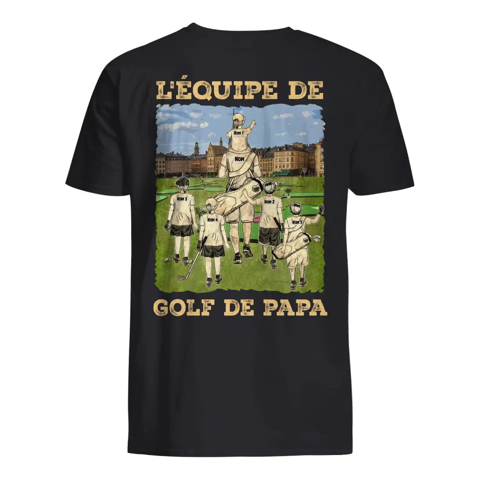 tshirt personnalise pour papa cadeau personnalise pour son pere lequipe de golf de papa