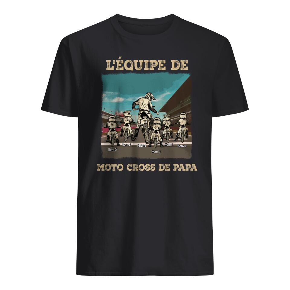 tshirt personnalise pour papa cadeau personnalise pour son pere lequipe de moto cross de papa