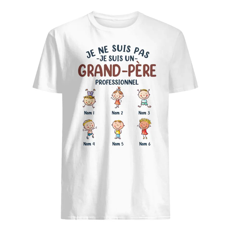 tshirt personnalise pour papy cadeau personnalise pour grand pere je ne suis pas retraite je suis un grand pere professionnel