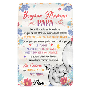 Couverture personnalisée pour Maman | Cadeau personnalisé pour Sa Mère | Je T'aime Maman