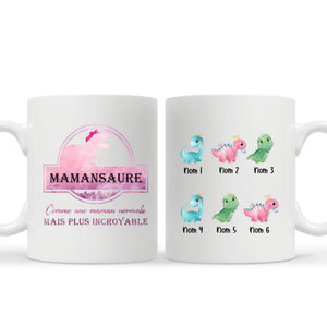 Tasse personnalisée pour Maman | Cadeau personnalisé pour Maman | Maman Dinosaure Normale Mais Incroyable