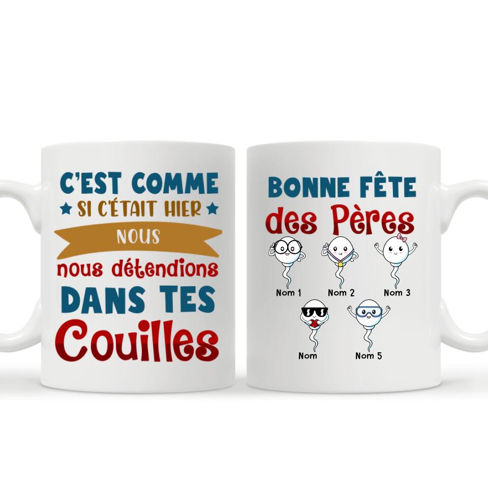 C'est comme si c'était hier nous nous détendions  dans tes  couilles,  Personnalisable Tasse pour papa