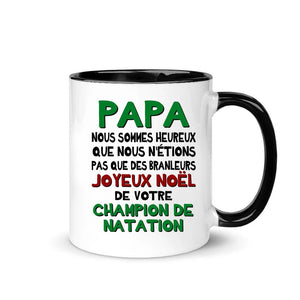 Mug personnalisé pour Papa | Cadeau personnalisé pour Son Père | Papa nous sommes heureux Joyeux Noël