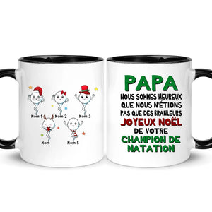 Mug personnalisé pour Papa | Cadeau personnalisé pour Son Père | Papa nous sommes heureux Joyeux Noël