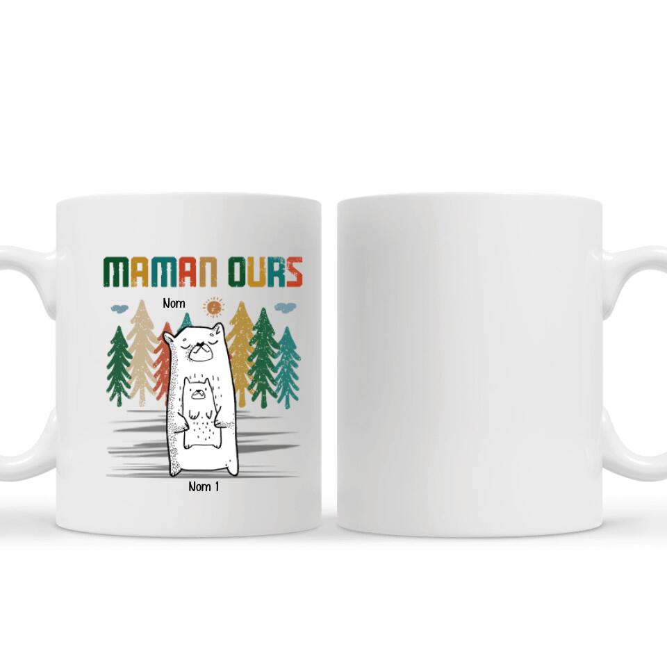 Mug personnalisé pour Maman | Cadeau personnalisé pour Sa Mère| Maman Ours