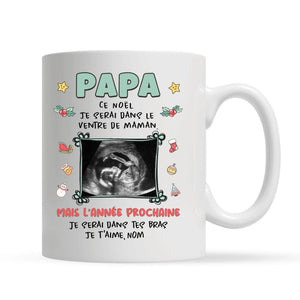 Mug personnalisé pour Papa | Cadeau personnalisé pour Son Père | Je serai dans le  ventre de maman