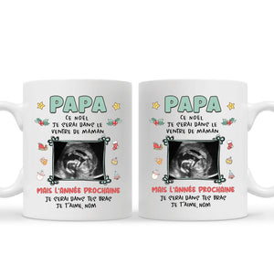 Mug personnalisé pour Papa | Cadeau personnalisé pour Son Père | Je serai dans le  ventre de maman