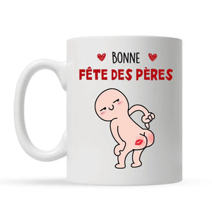 Tasse personnalisée pour Papa | Cadeau personnalisé pour Papa | Bonne fête des pères Merci de m'avoir essuyé