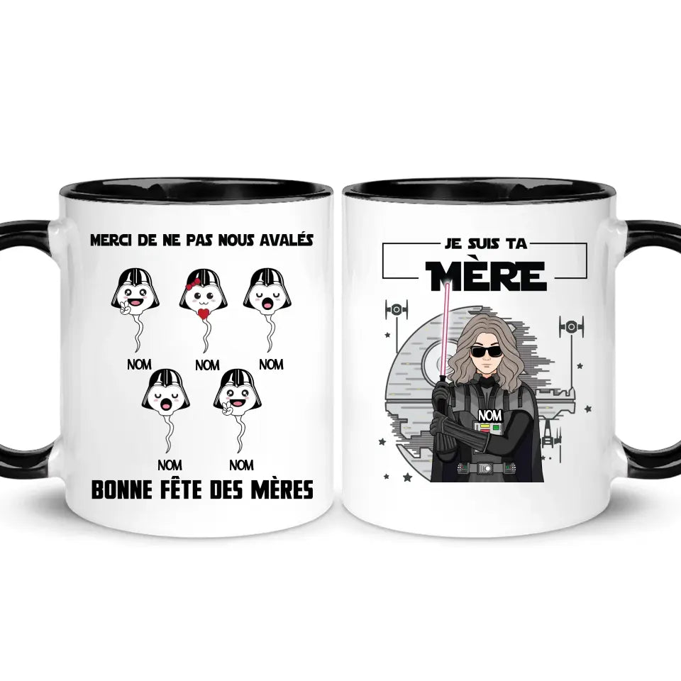 Tasse personnalisée pour Maman | Cadeau personnalisé pour Mère | Je suis ta Mère Merci de ne pas nous avalés Bonne fête des Mères