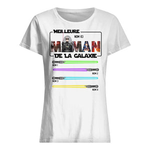 T-shirt personnalisé pour Maman | Cadeau personnalisé pour Sa Mère | Meilleure maman de la galaxie