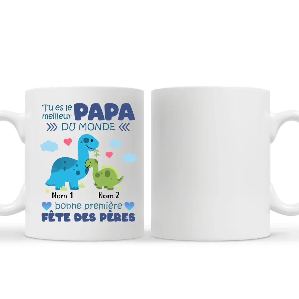 Tasse personnalisée pour Papa | Cadeau personnalisé pour Son Père | tu es le meilleur papa du monde bonne première fête des pères