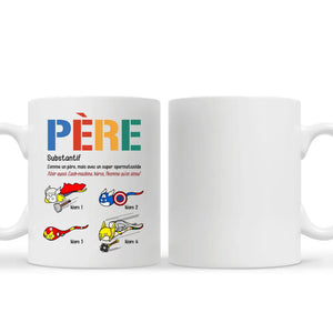 Tasse personnalisée pour Papa | Cadeau personnalisé pour Son Père | Som en far, men har super spermier