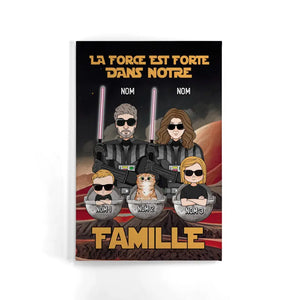 Toile personnalisée pour Famille | Cadeau personnalisé pour Famille | LA FORCE EST FORTE DANS NOTRE FAMILLE