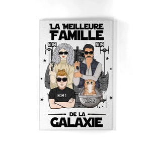 Toile personnalisée pour Famille | Cadeau personnalisé pour Famille | La meilleure famille de la galaxie