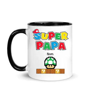 Tasse personnalisée pour Papa | Cadeau personnalisé pour Son Père | Super Papa